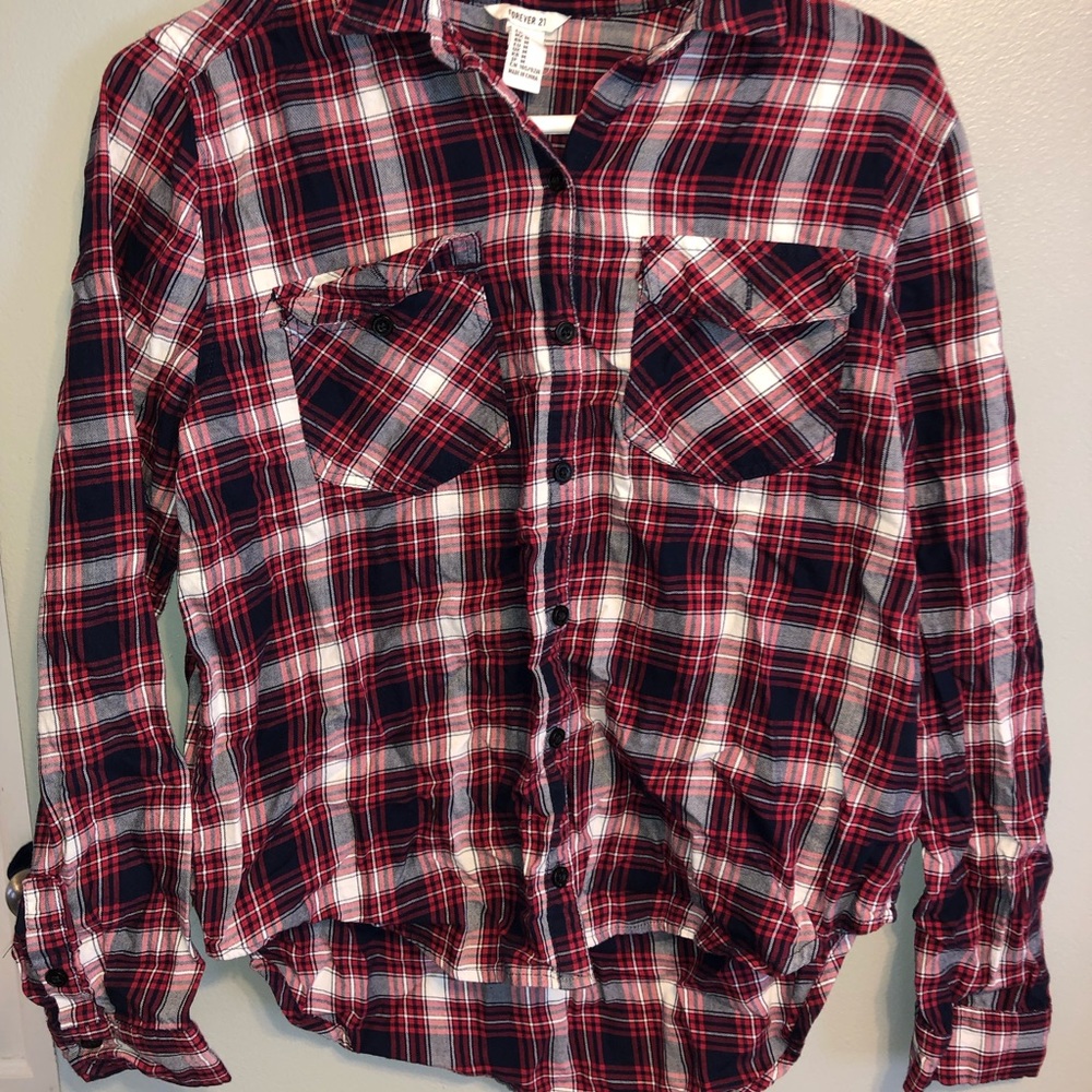 Red and blue flannel